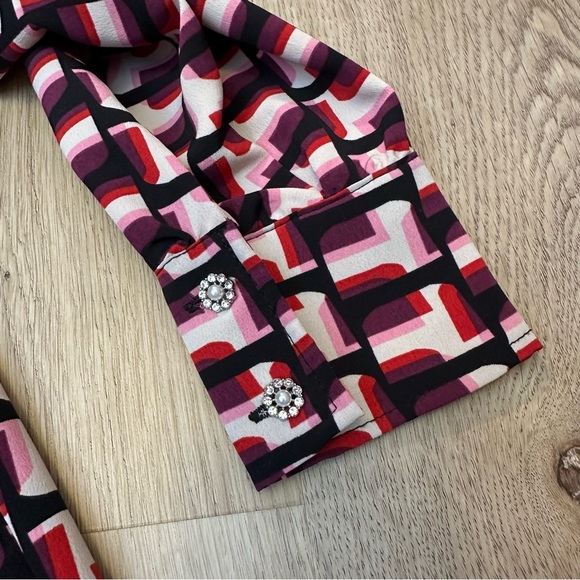 Sanctuary Red and Black Patterned Long Sleeve Dress - Picture 5 of 7